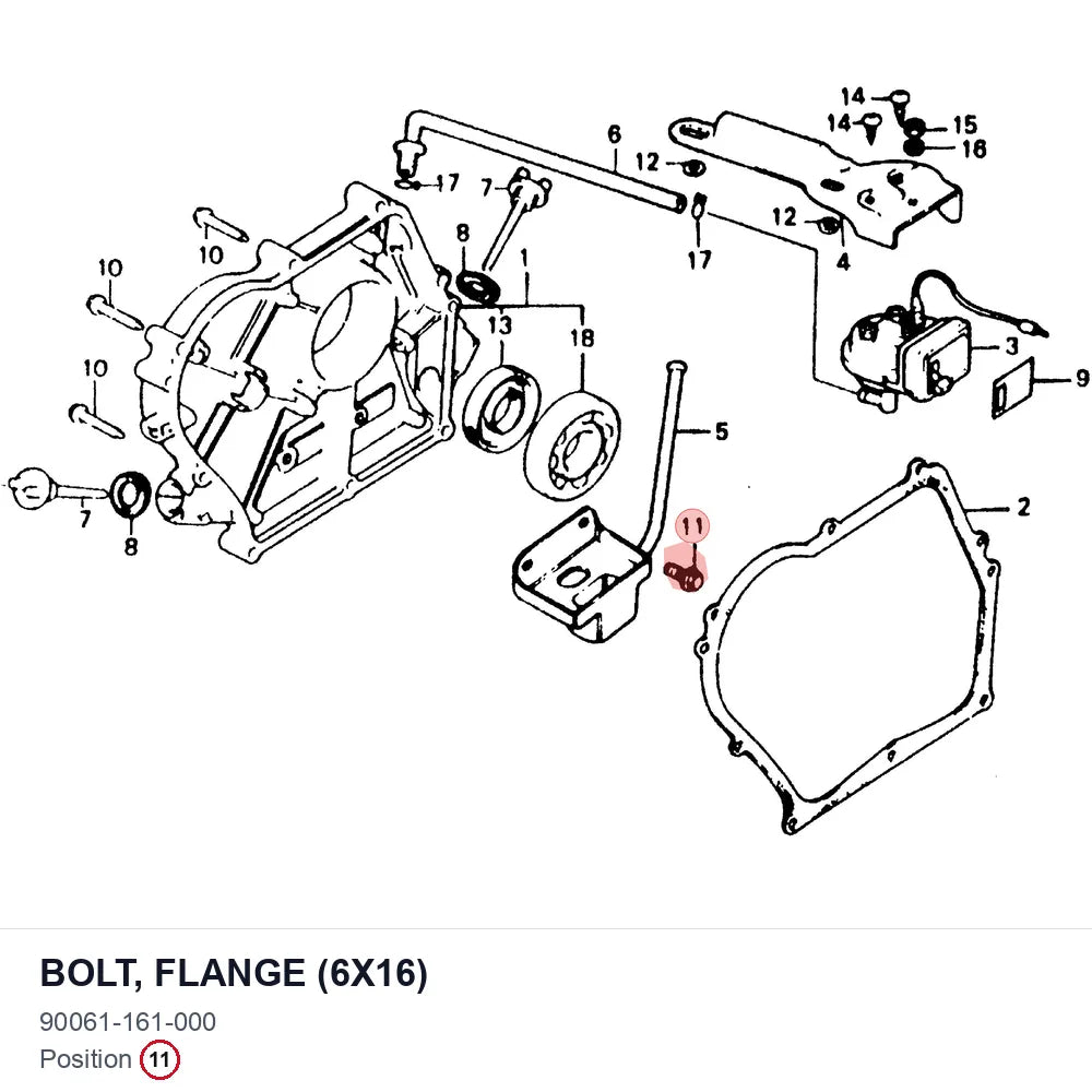 BOLT, FLANGE (6X16)