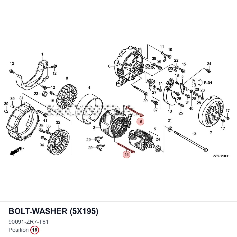 BOLT-WASHER (5X195)