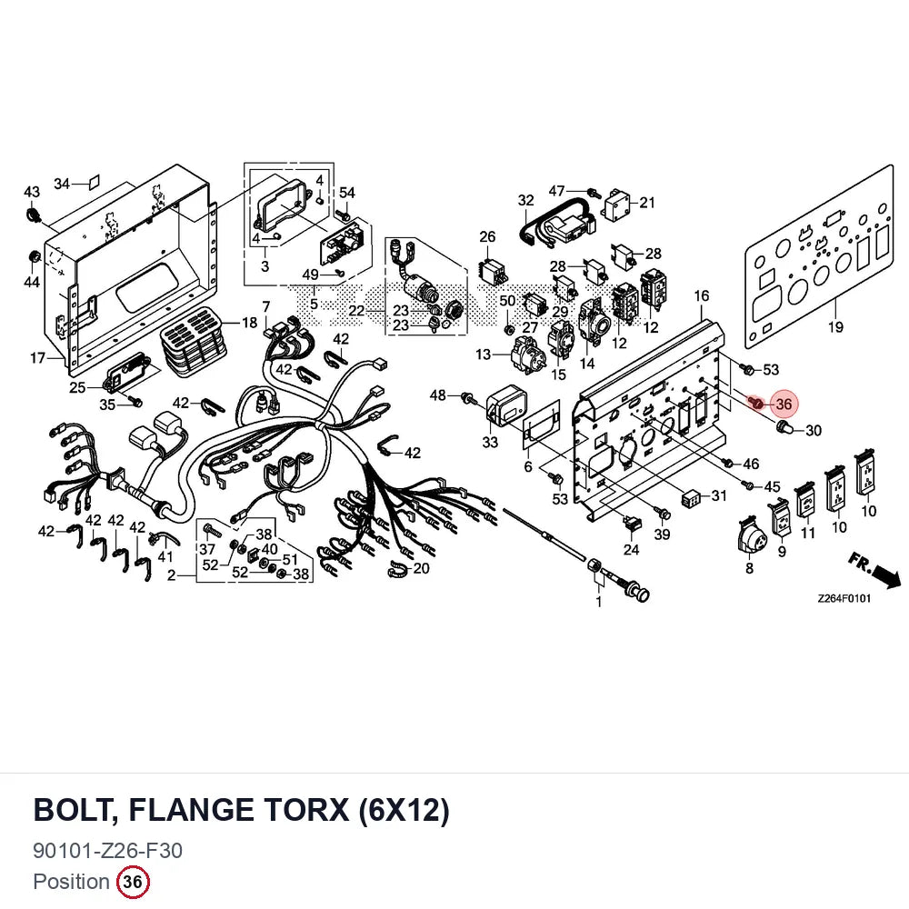 BOLT, FLANGE TORX (6X12)
