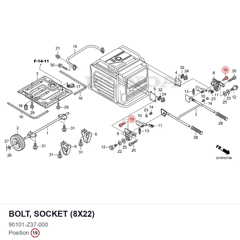 BOLT, SOCKET (8X22)
