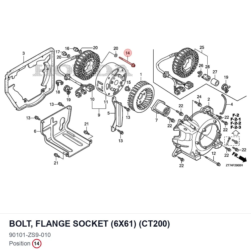 BOLT, FLANGE SOCKET (6X61) (CT200)