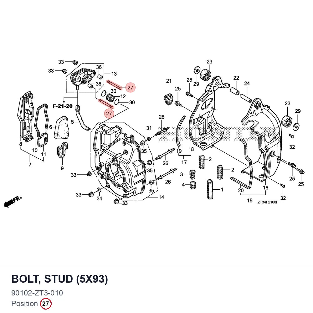 BOLT, STUD (5X93)