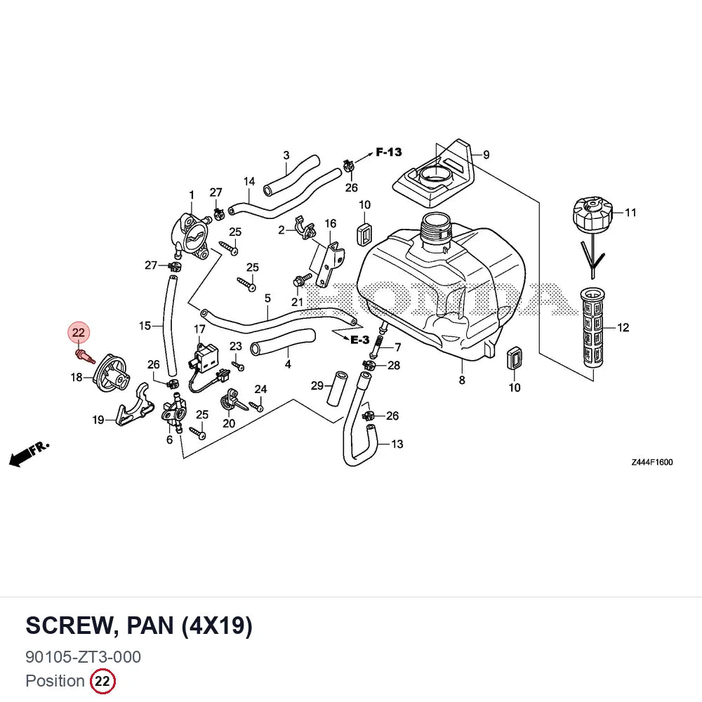 SCREW, PAN (4X19)
