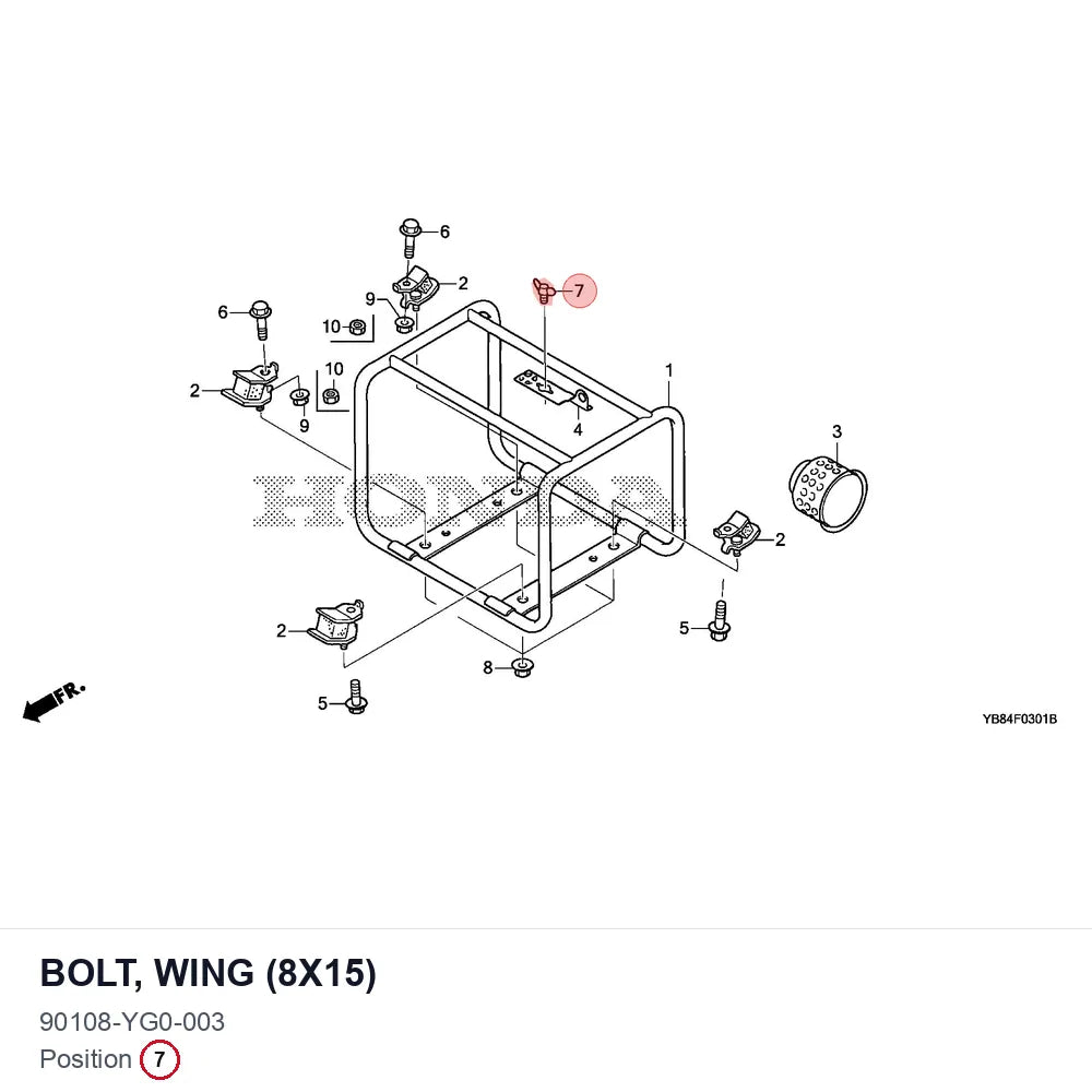 BOLT, WING (8X15)