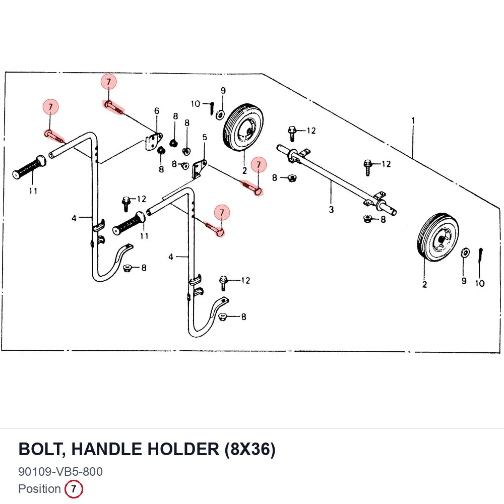 BOLT, HANDLE HOLDER (8X36)