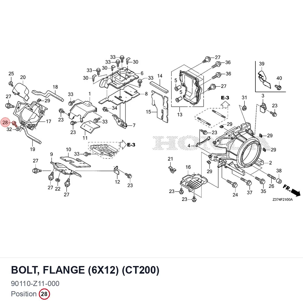 BOLT, FLANGE (6X12) (CT200)