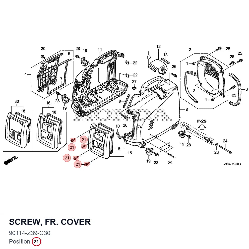 SCREW, FR. COVER
