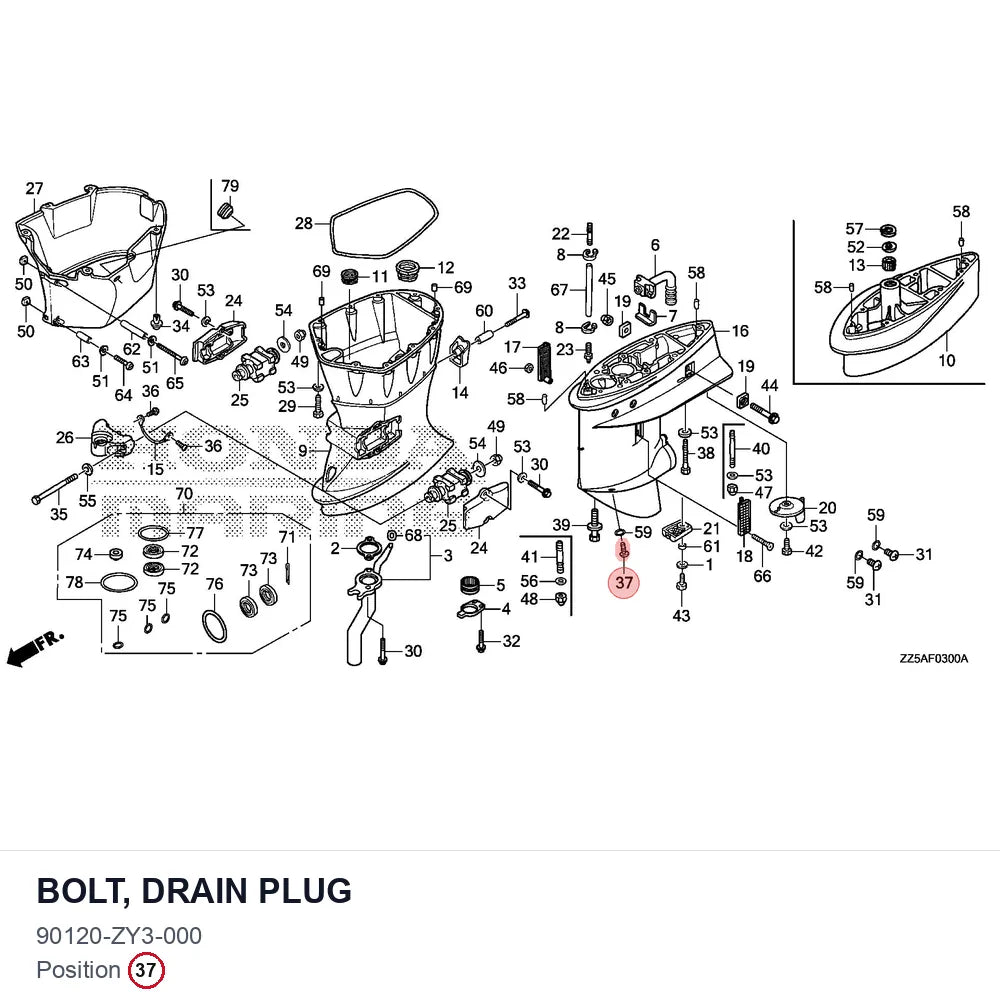 BOLT, DRAIN PLUG
