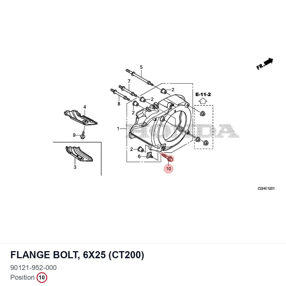 FLANGE BOLT, 6X25 (CT200)