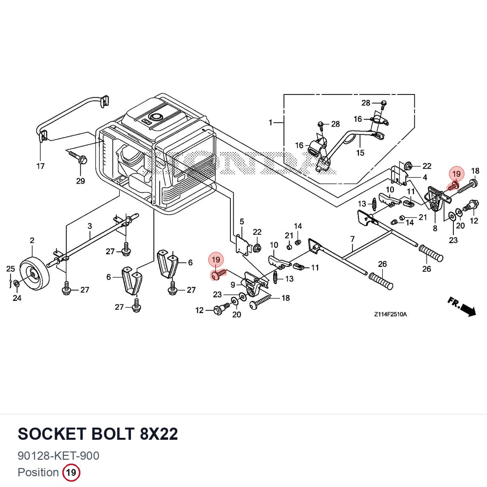 Socket bolt 8X22