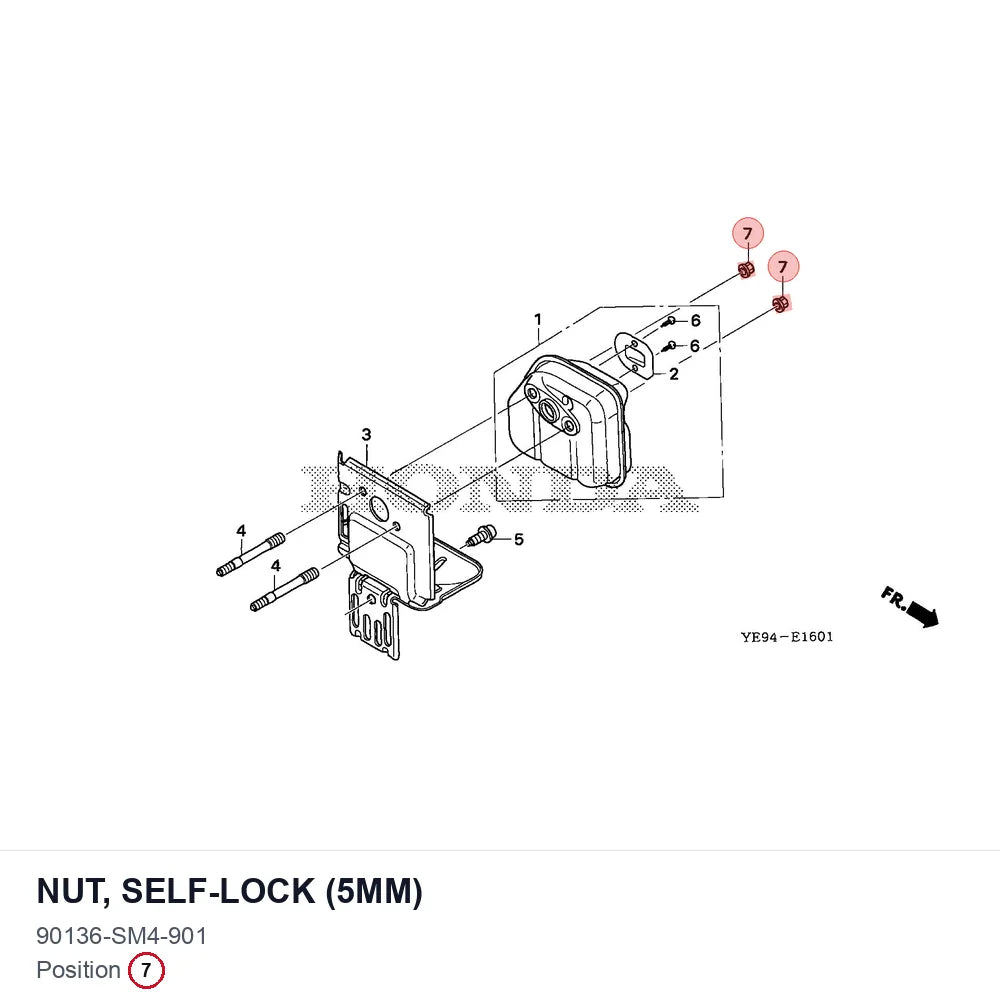 NUT, SELF-LOCK (5MM)