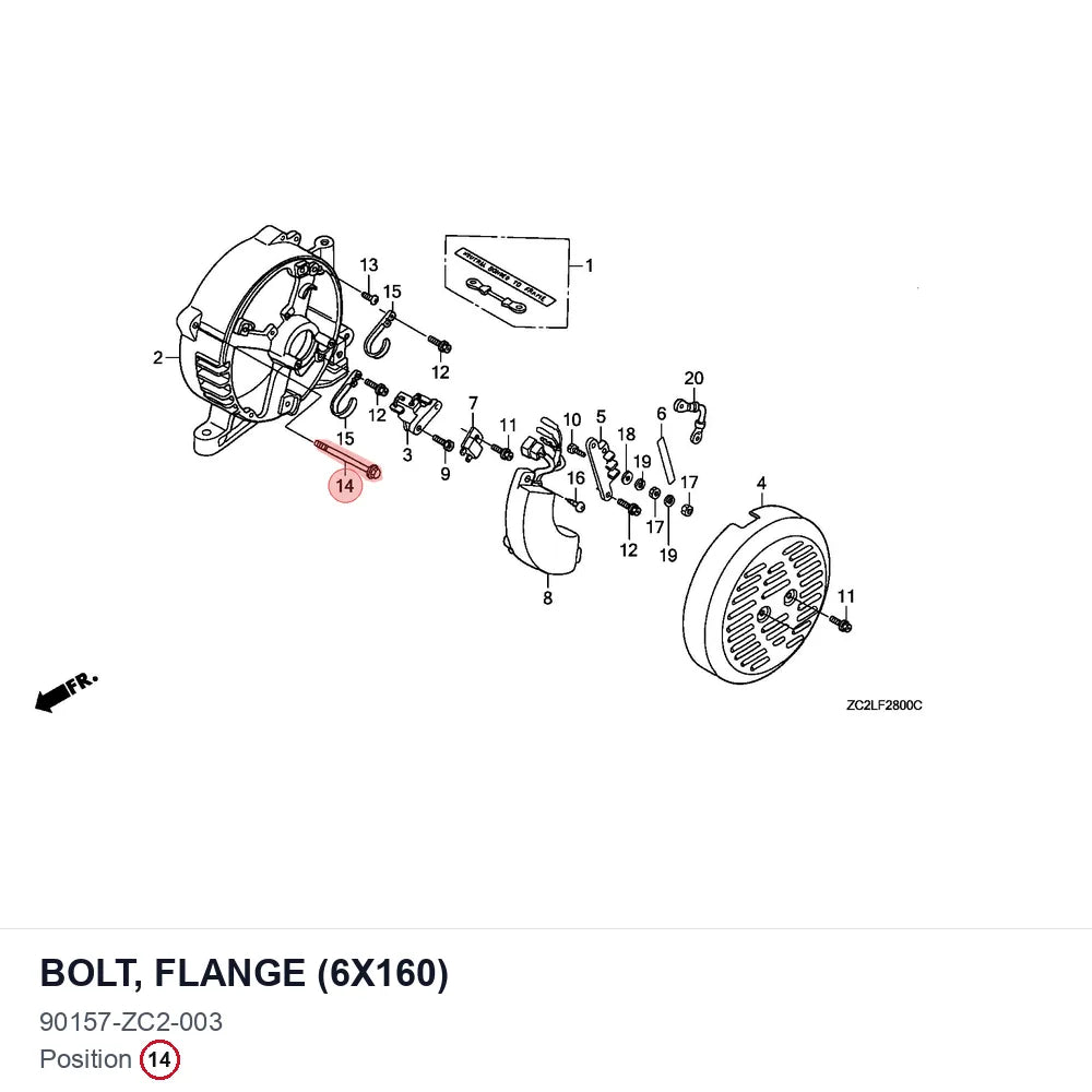 BOLT, FLANGE (6X160)
