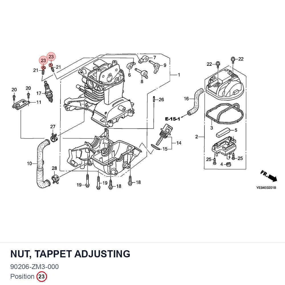 NUT, TAPPET ADJUSTING
