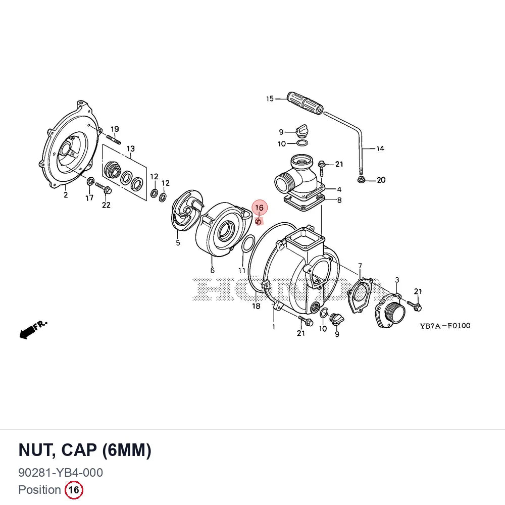 NUT, CAP (6MM)