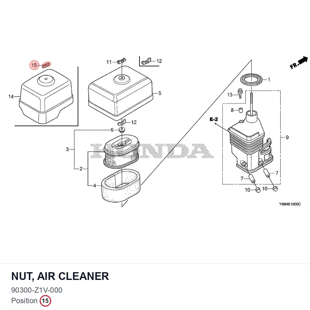 NUT, AIR CLEANER