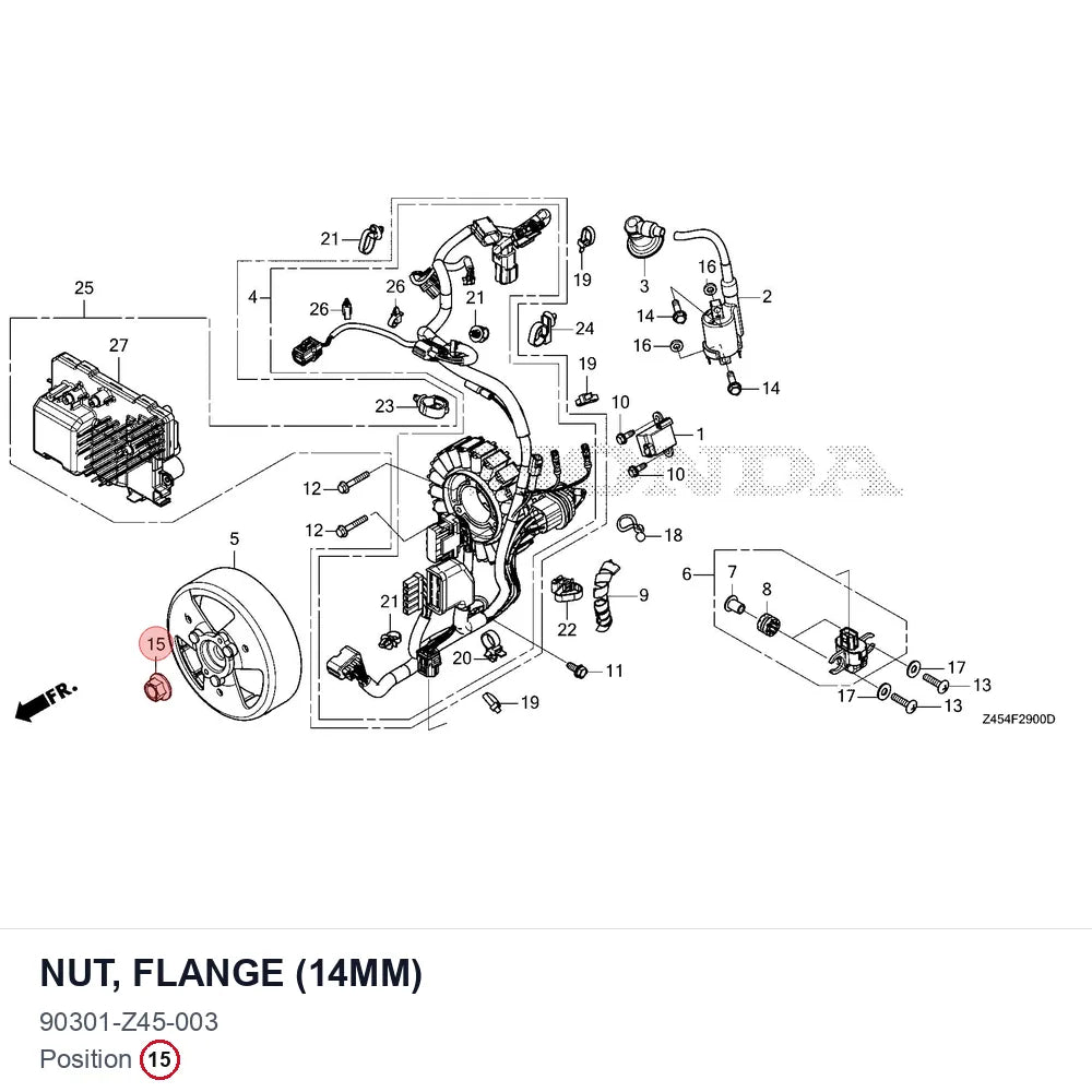 NUT, FLANGE (14MM)