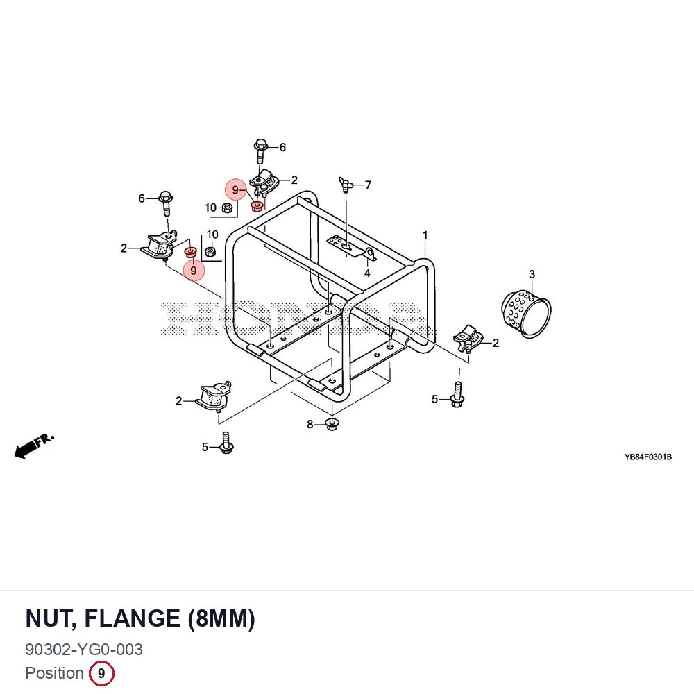 NUT, FLANGE (8MM)