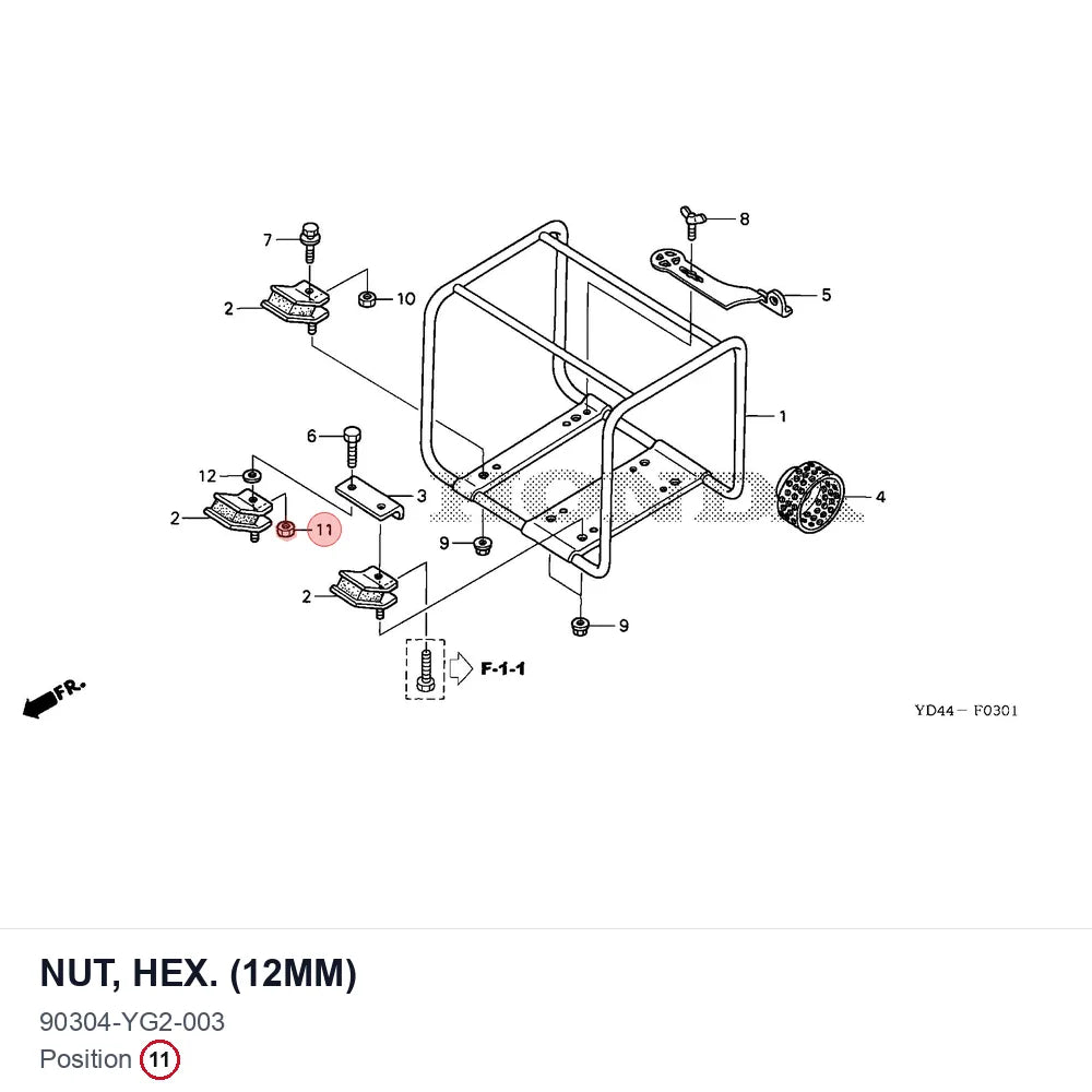 NUT, HEX. (12MM)