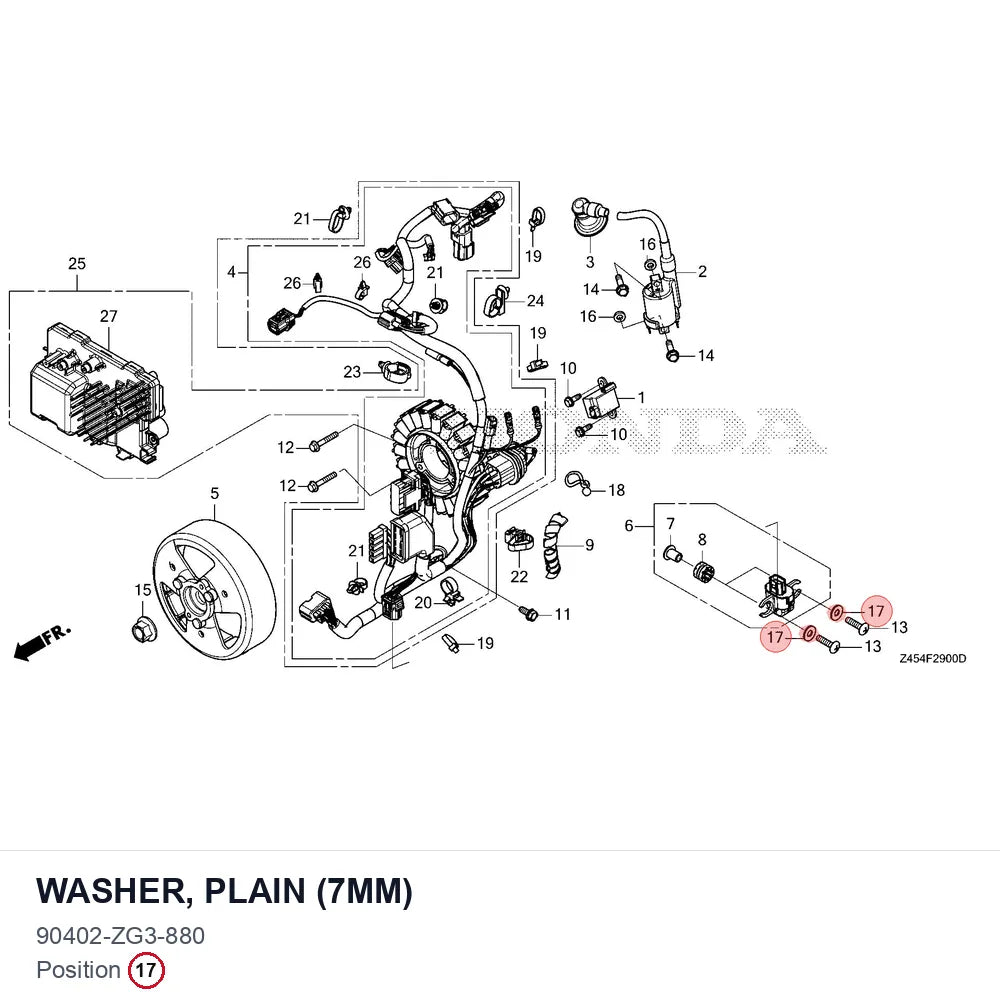 WASHER, PLAIN (7MM)