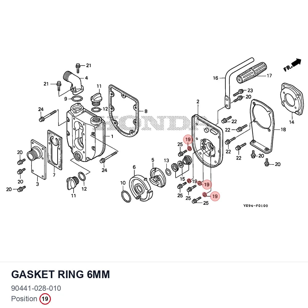 Gasket ring 6mm