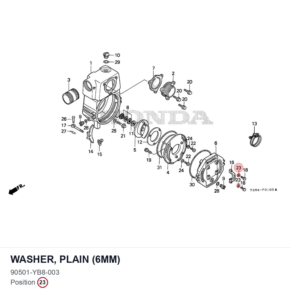 WASHER, PLAIN (6MM)