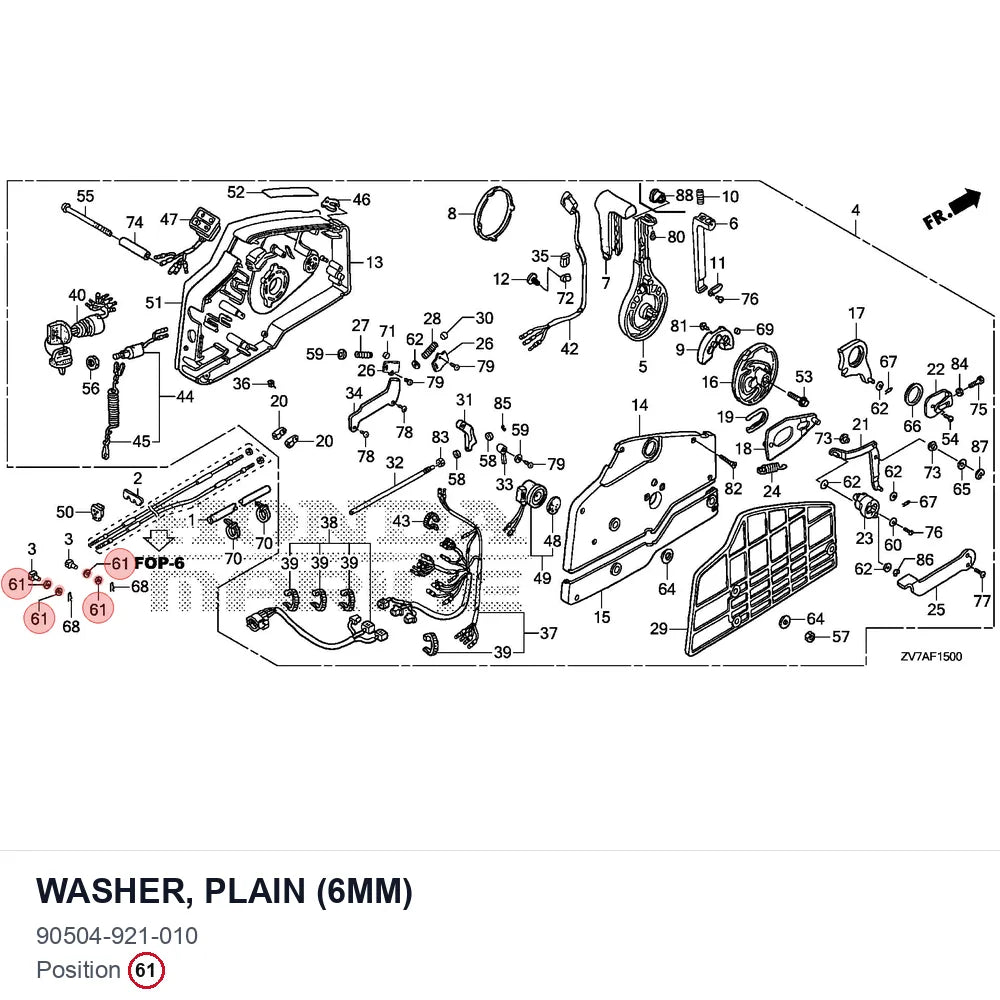 WASHER, PLAIN (6MM)