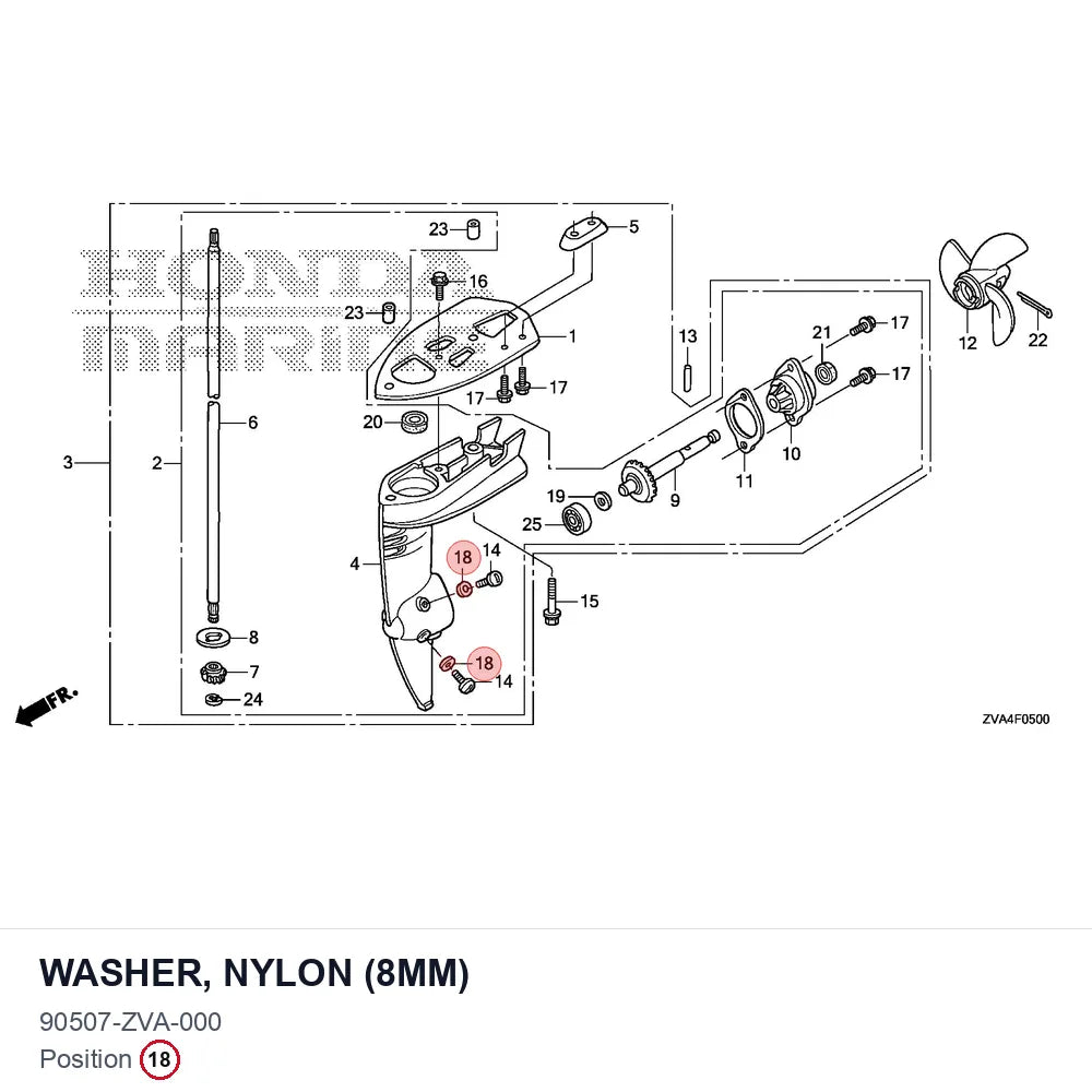 WASHER, NYLON (8MM)