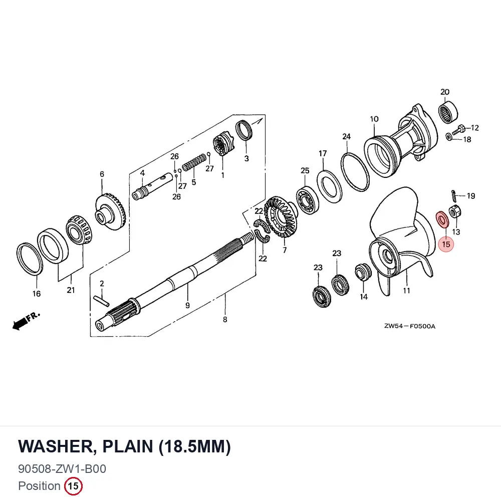 WASHER, PLAIN (18.5MM)