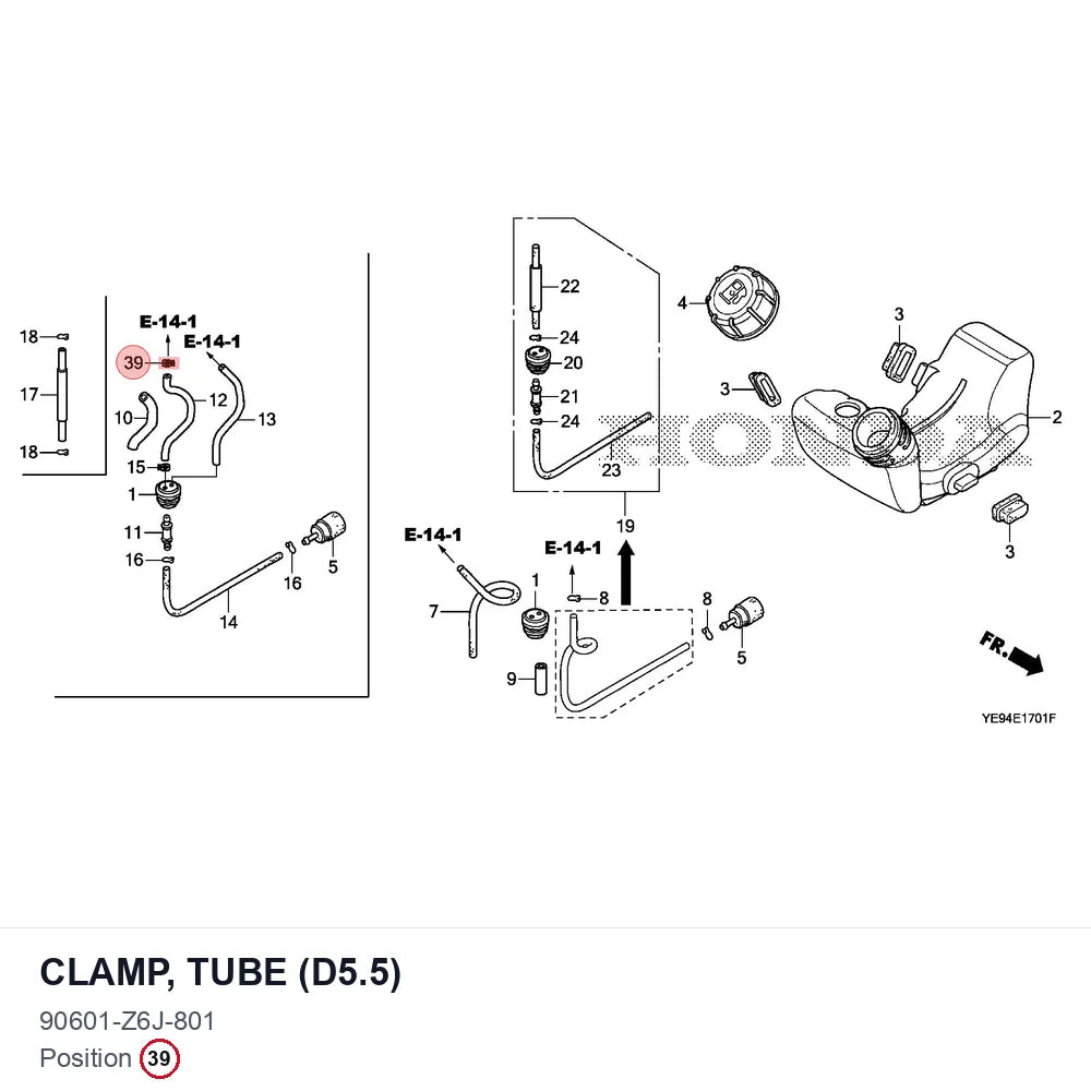 CLAMP, TUBE (D5.5)