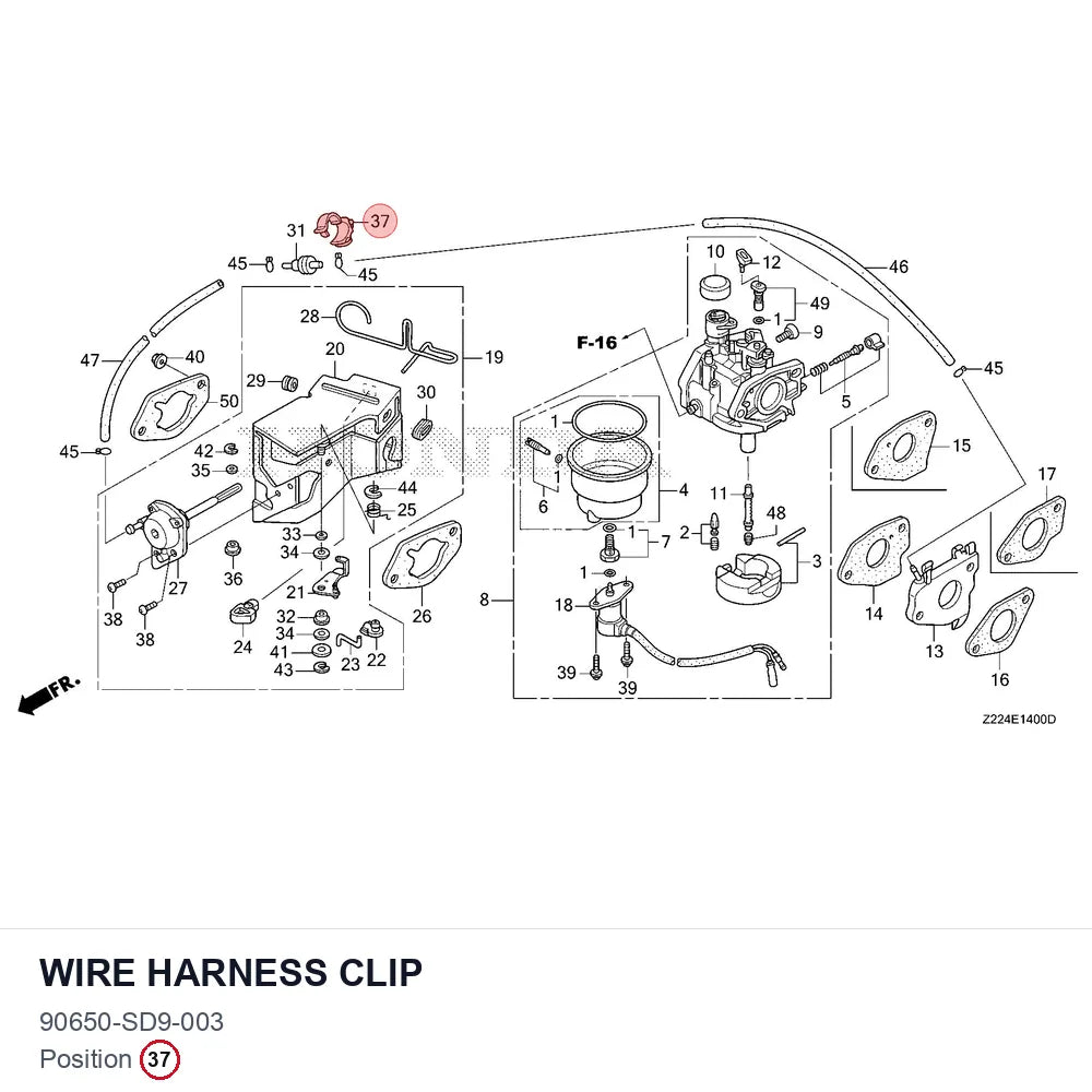 Wire harness clip