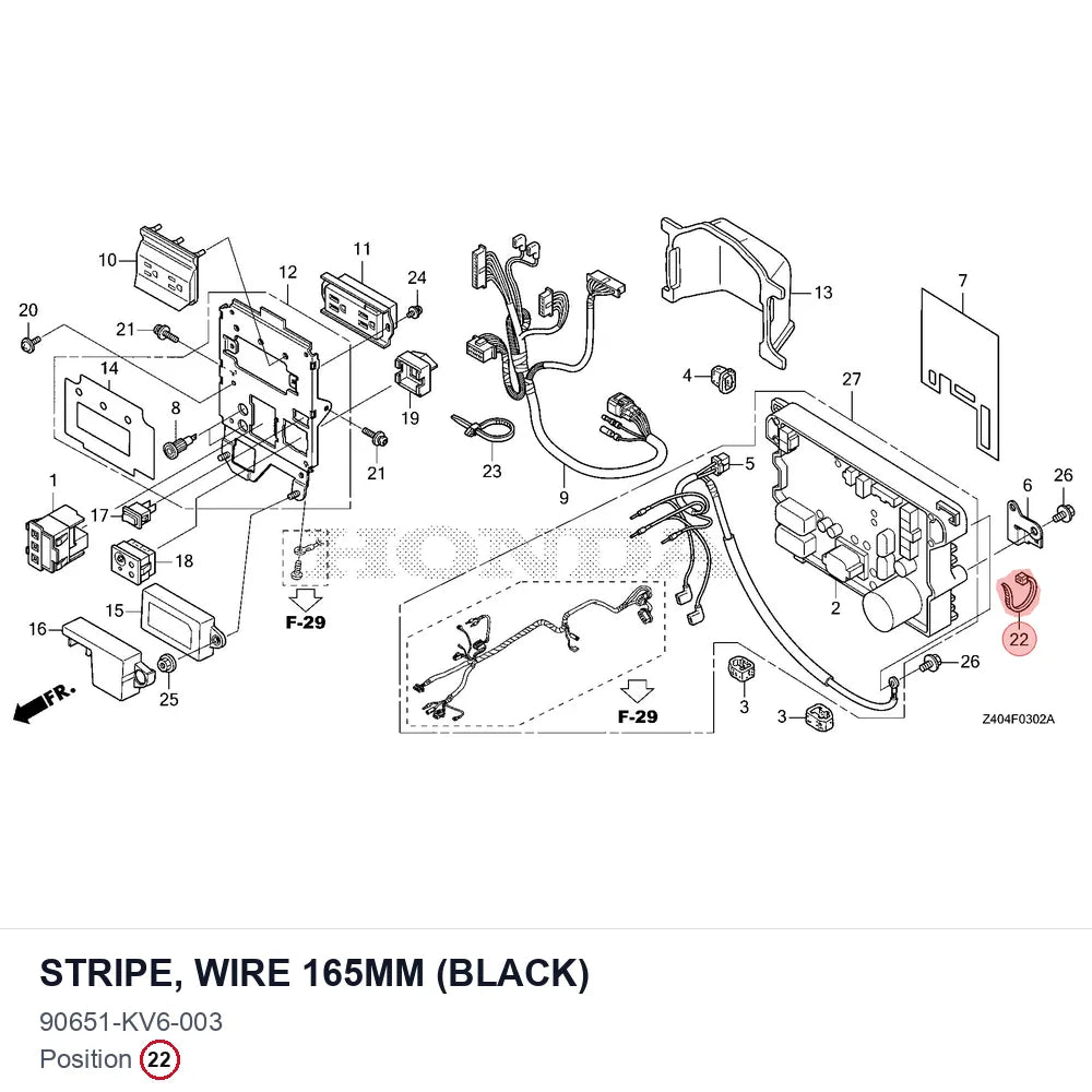 STRIPE, WIRE 165MM (BLACK)