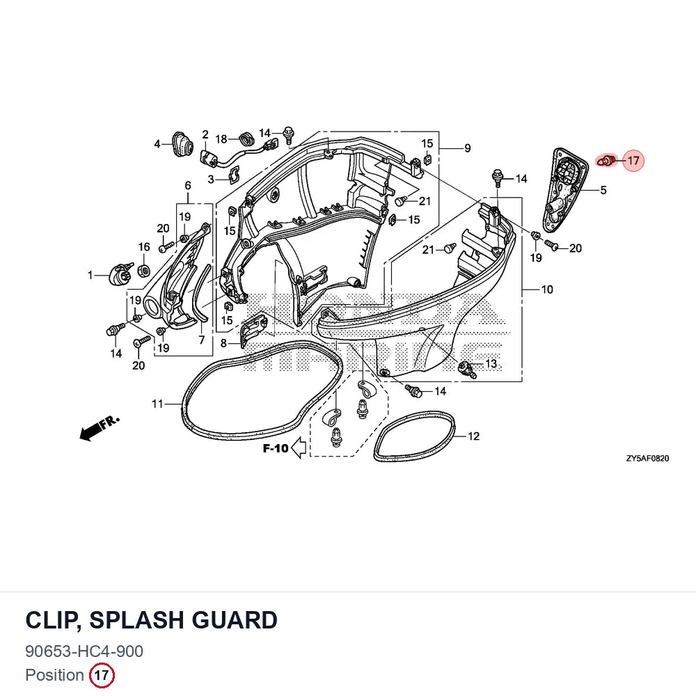CLIP, SPLASH GUARD