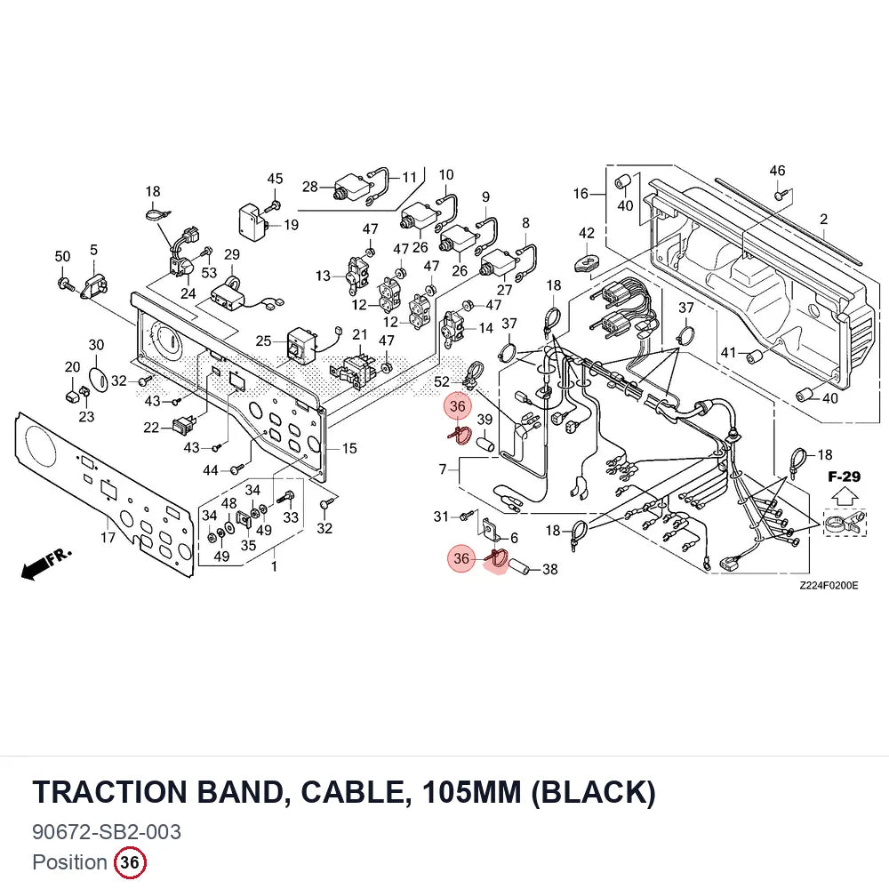 Traction Band, Cable, 105mm (Black)