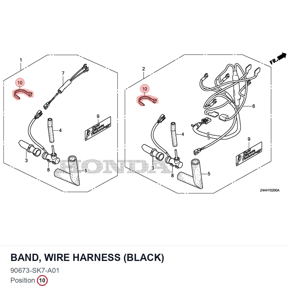 BAND, WIRE HARNESS (BLACK)