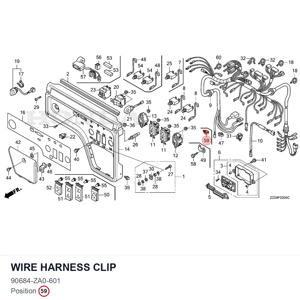 Wire harness clip