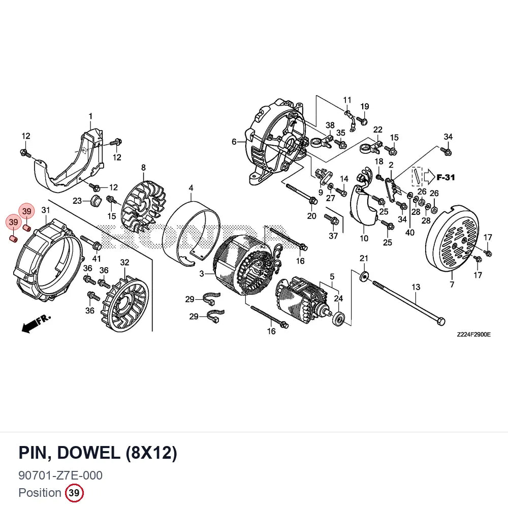 PIN, DOWEL (8X12)