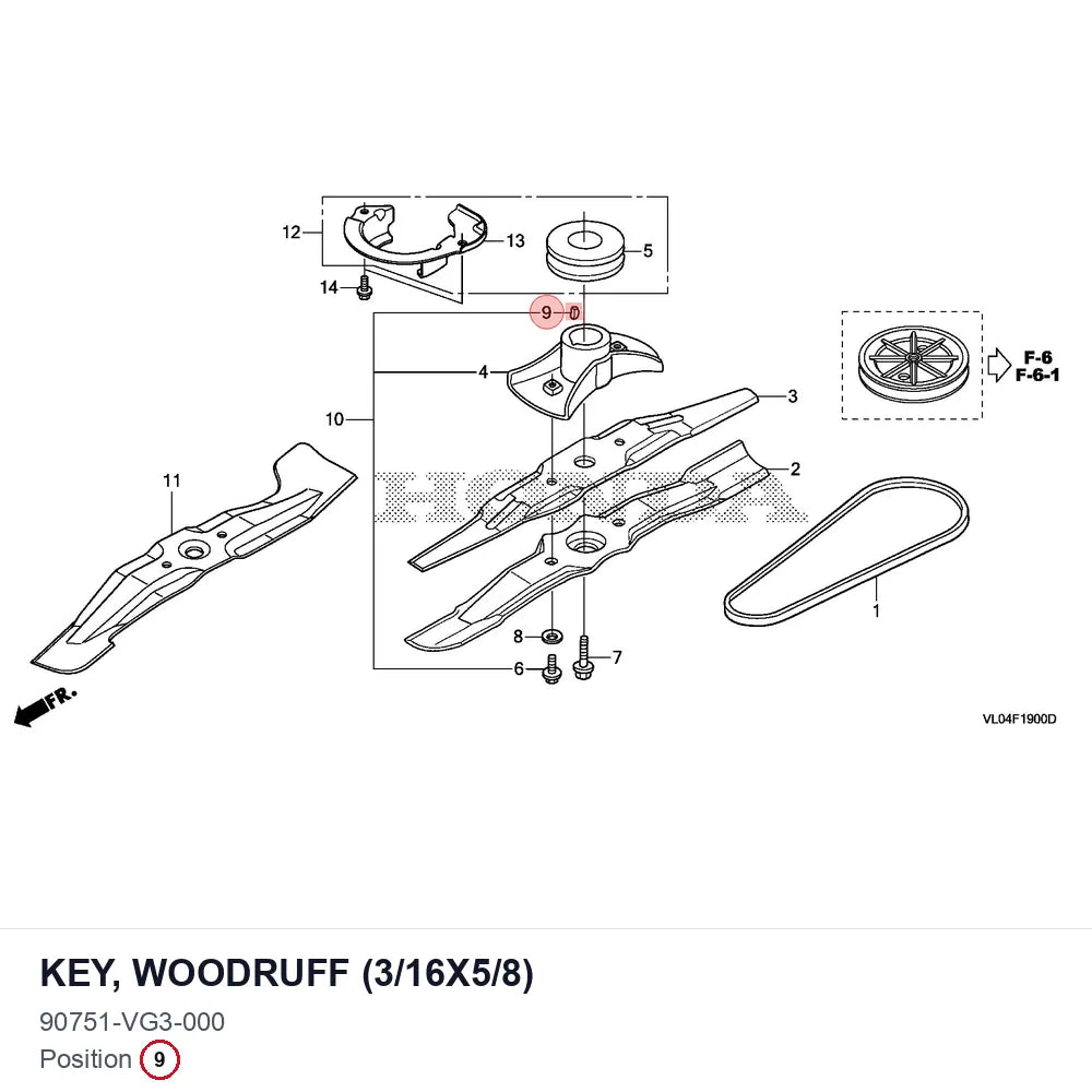 KEY, WOODRUFF (3/16X5/8)