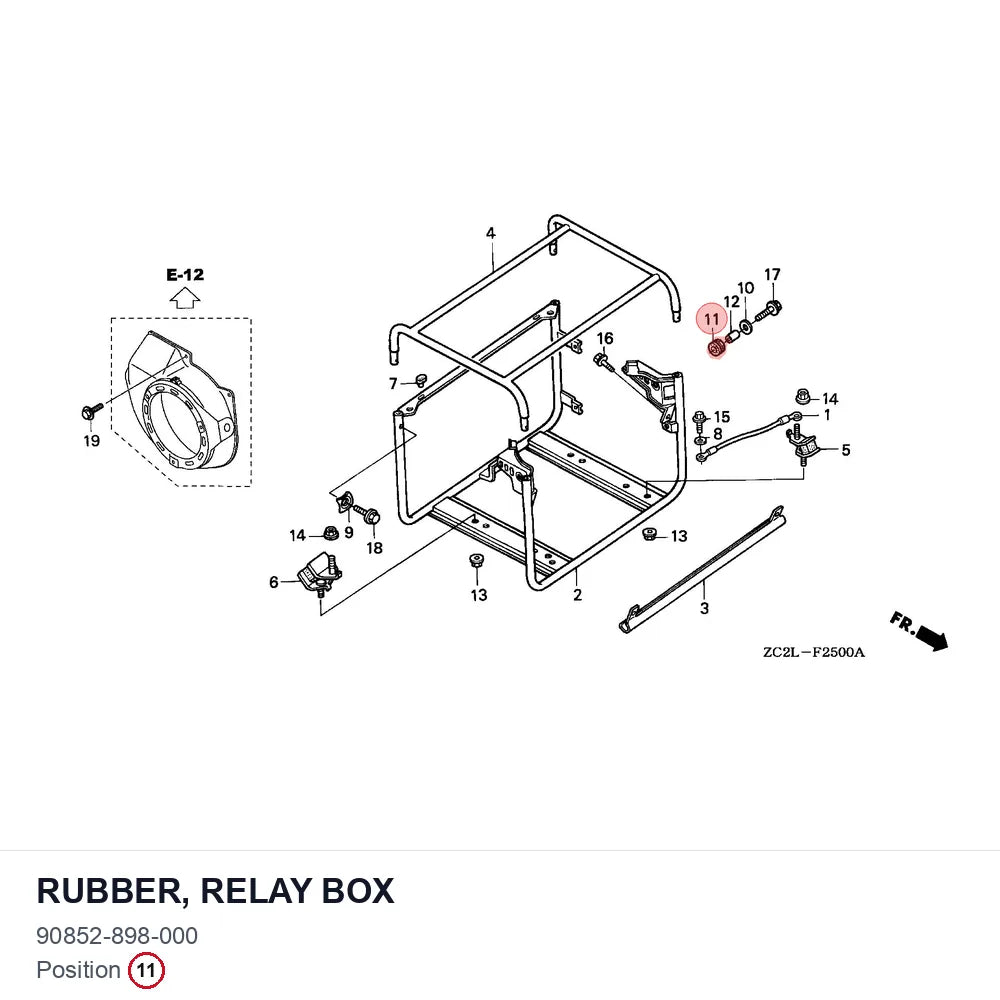 Rubber, relay box