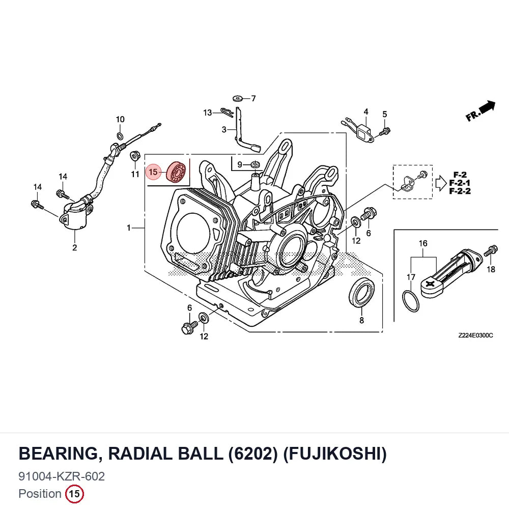 BEARING, RADIAL BALL (6202) (FUJIKOSHI)
