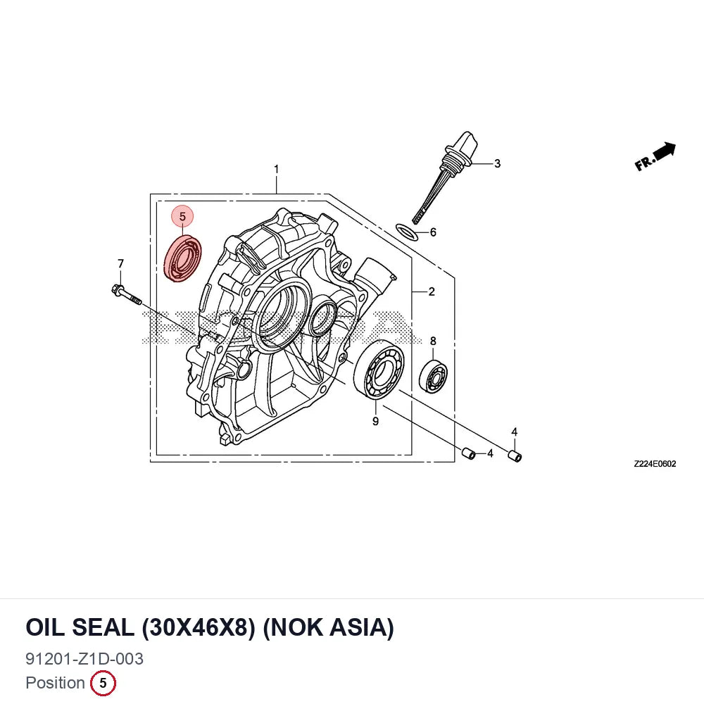 OIL SEAL (30X46X8) (NOK ASIA)