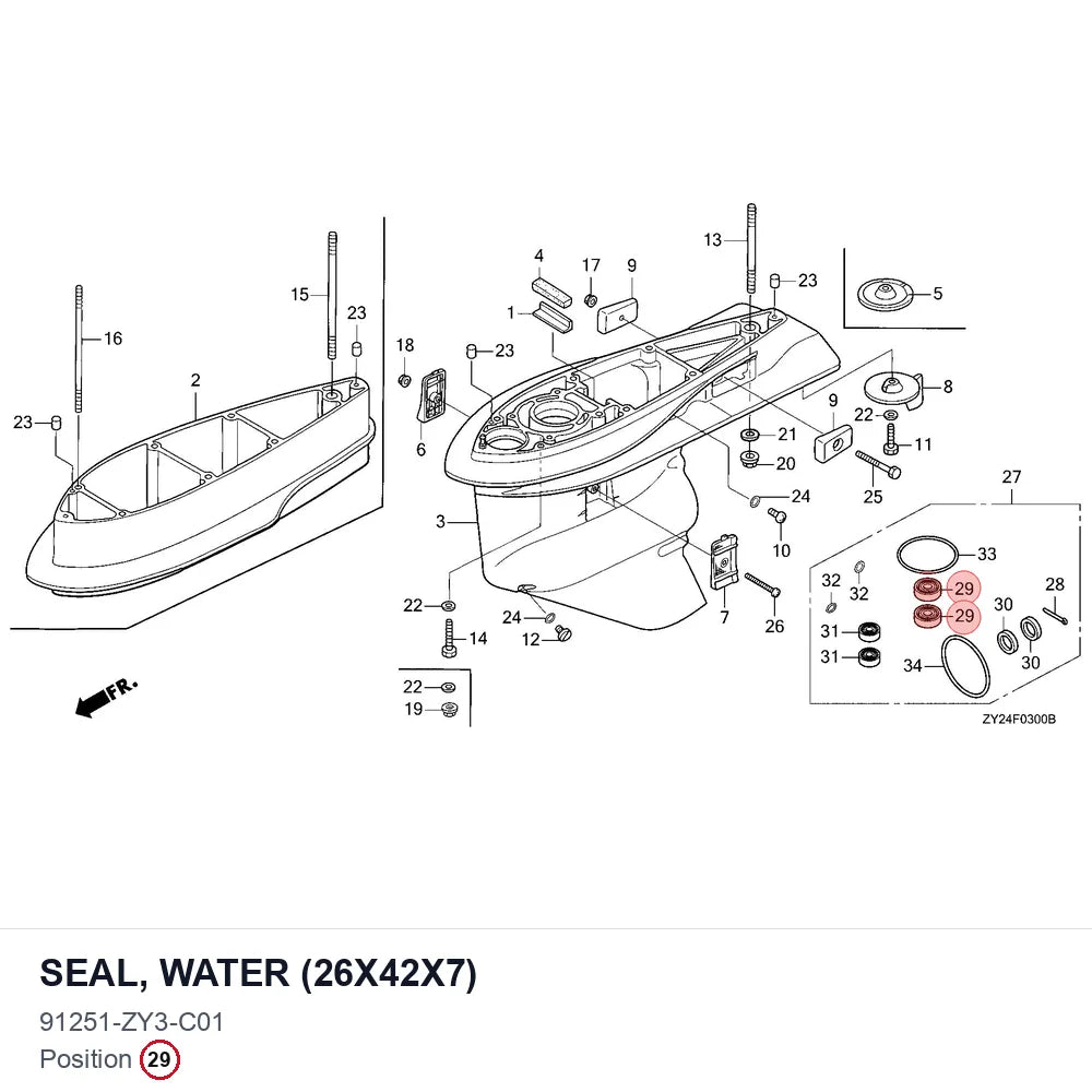 SEAL, WATER (26X42X7)