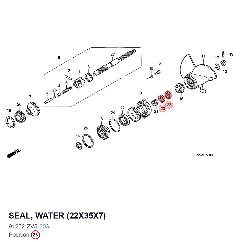 SEAL, WATER (22X35X7)