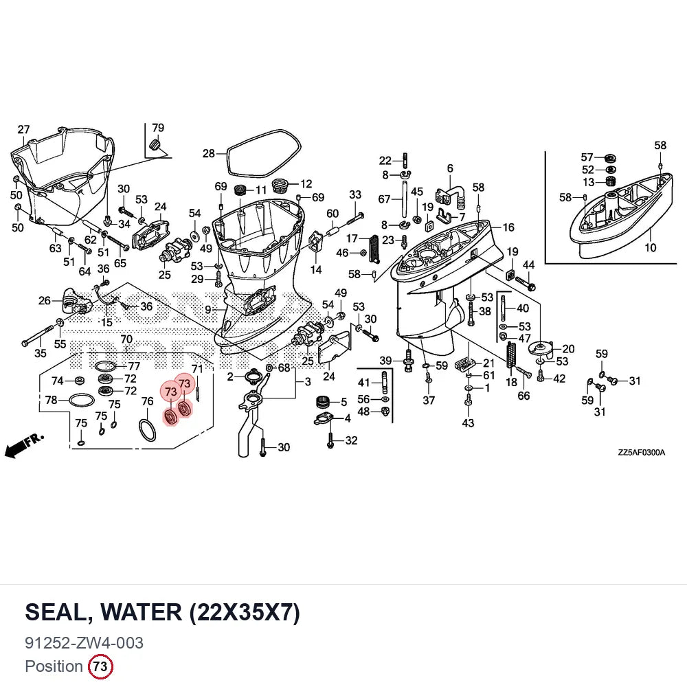 SEAL, WATER (22X35X7)