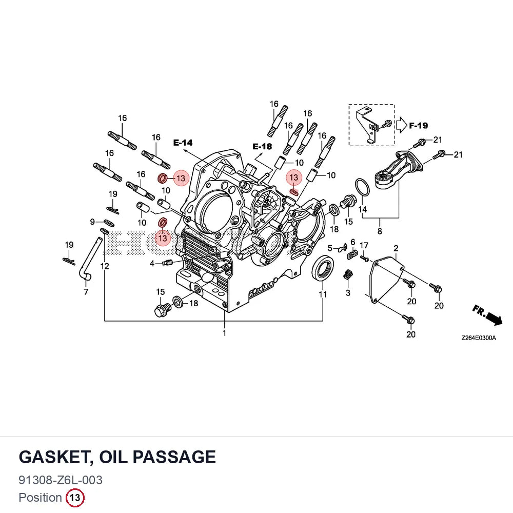 GASKET, OIL PASSAGE