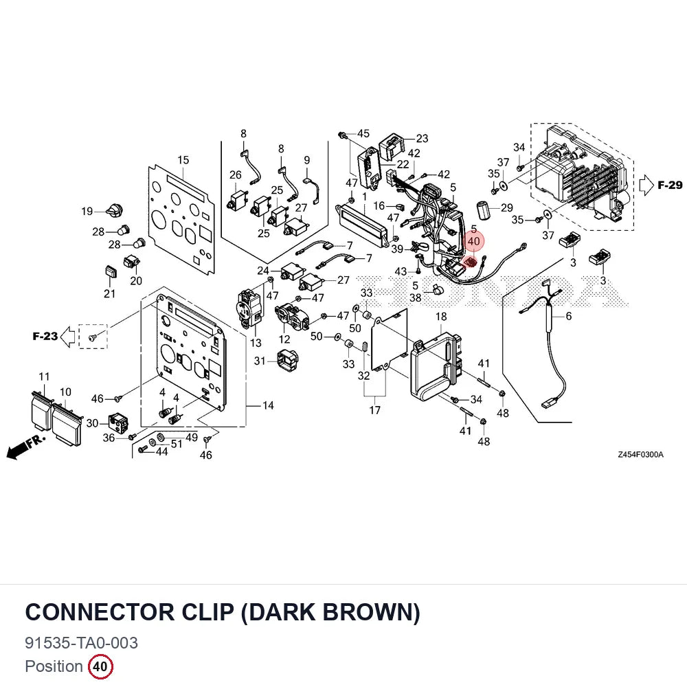 Connector clip (dark brown)