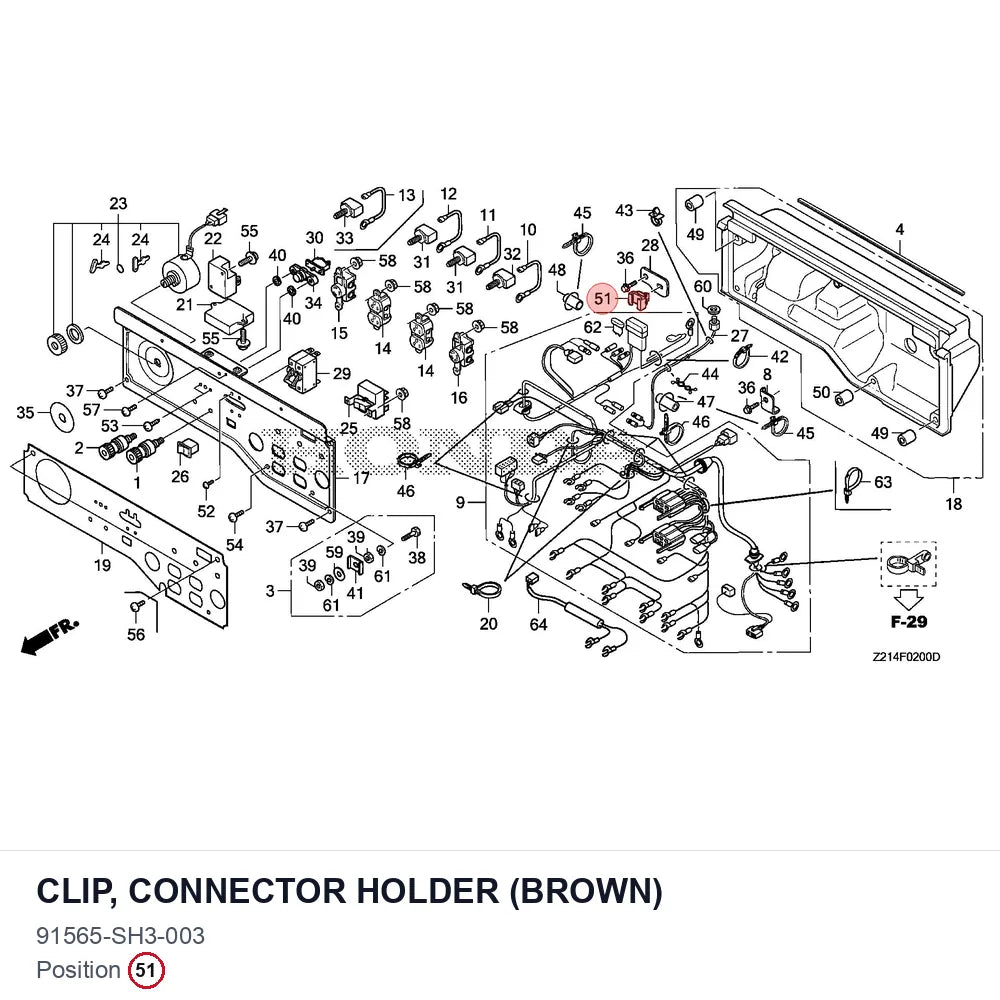 CLIP, CONNECTOR HOLDER (BROWN)