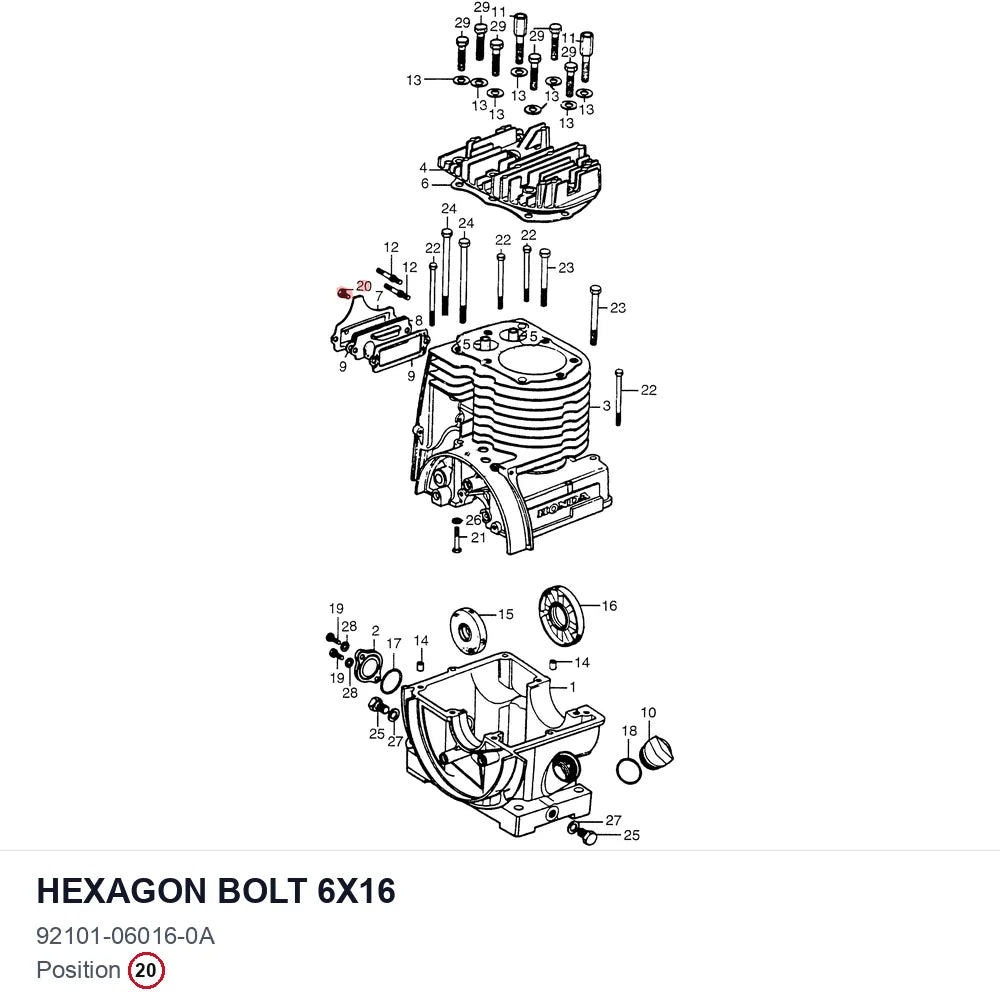 HEXAGON BOLT 6X16
