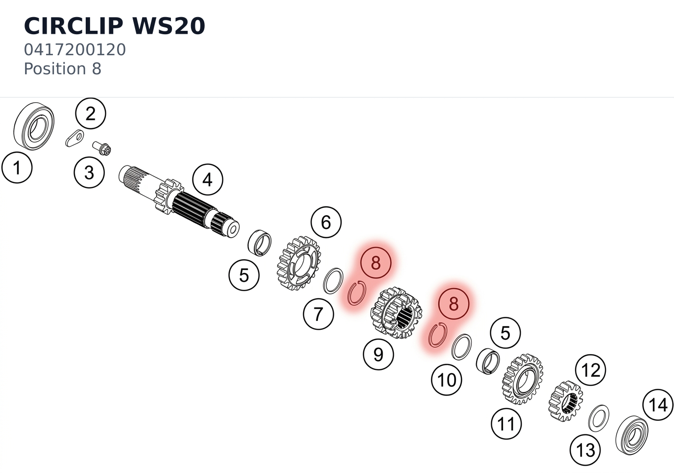 Diagram preview: CIRCLIP WS20 (0417200120)