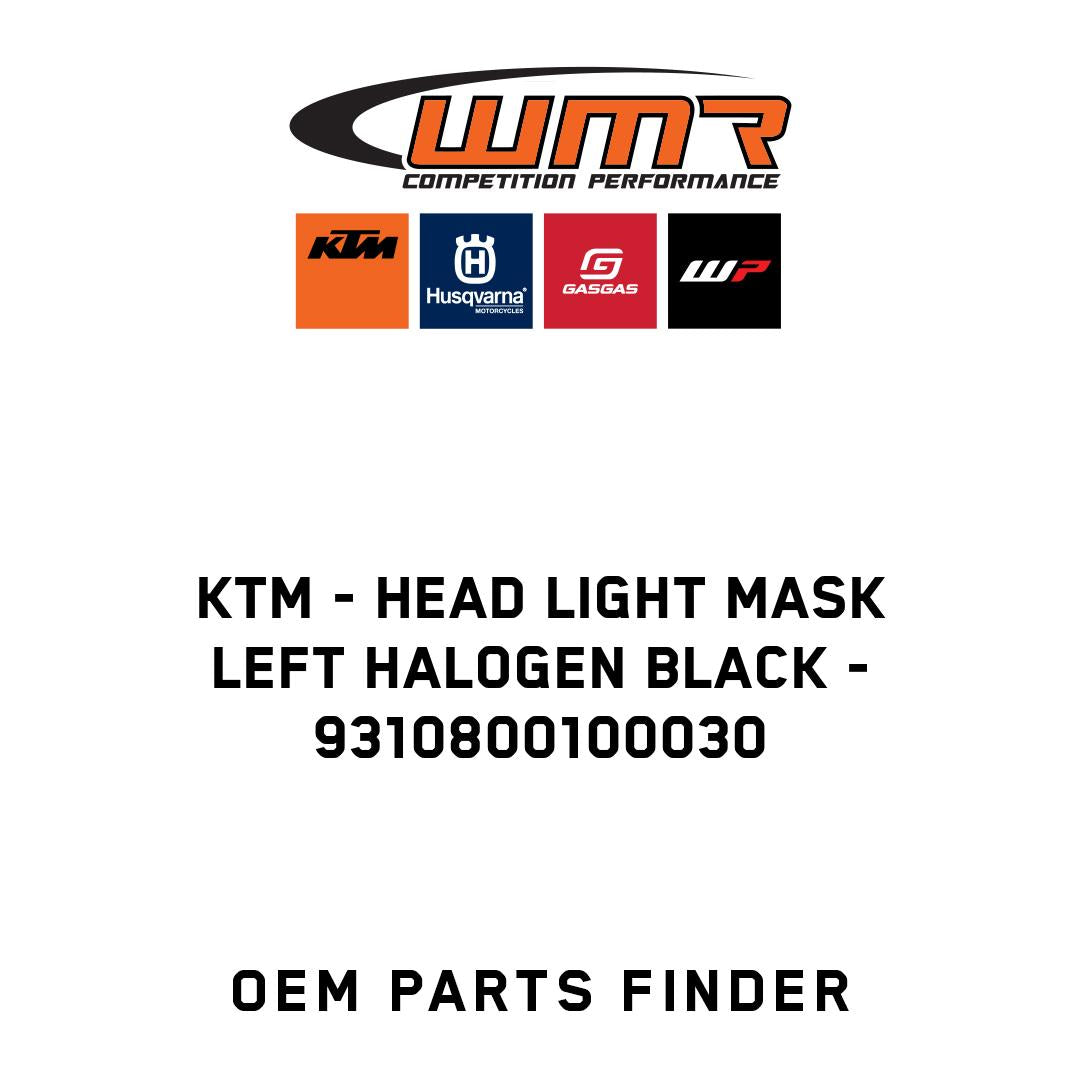 Head light mask left halogen black