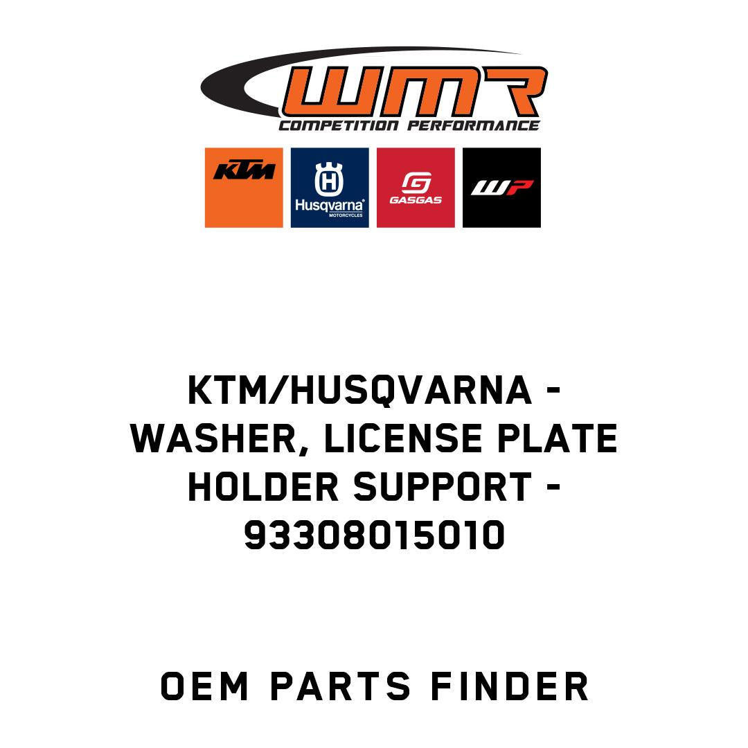 Washer, license plate holder support